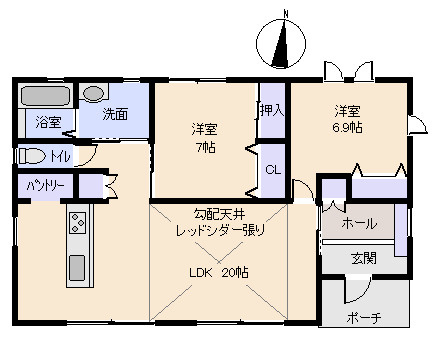 伊東市　すいらん荘の間取り