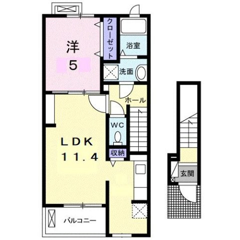 アルドール香西Ⅱの間取り