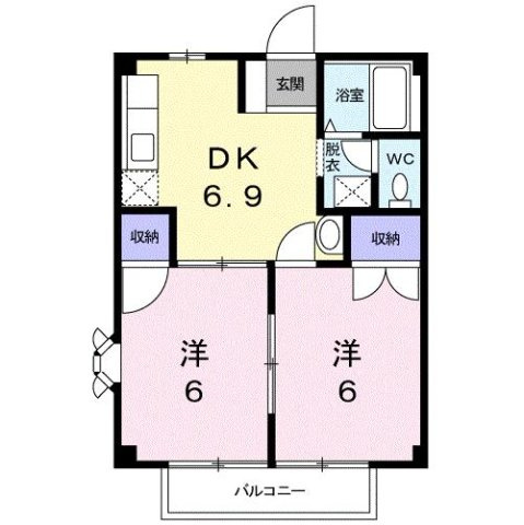 【間取り】 | ハイムあすなろＣ