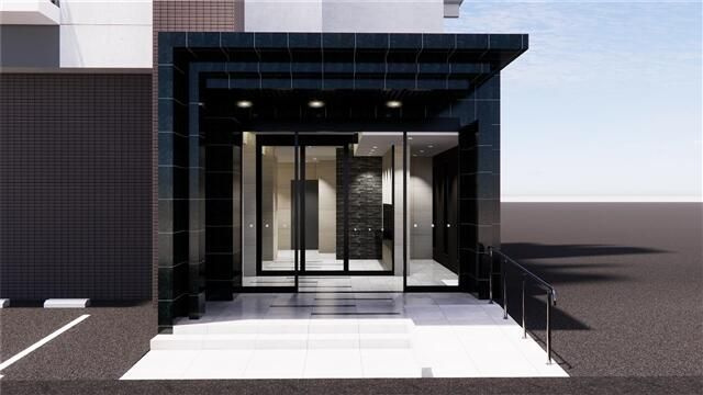 足原1丁目新築マンションのエントランス