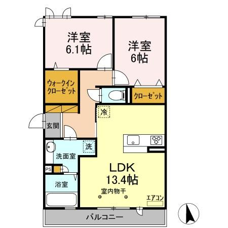 【間取り】 | エスポワール B棟