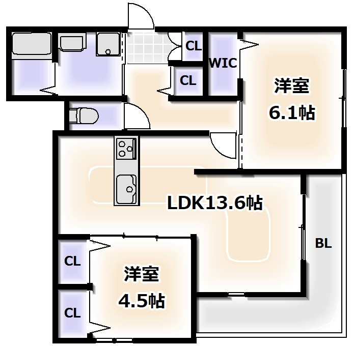 D-ROOM墨江の間取り