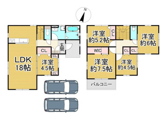 【間取り】 | 川西市大和東5丁目51の14　新築一戸建て