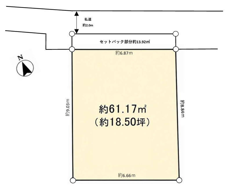 北区堀船3丁目　建築条件無し売地の区画図|区画図

現地ご見学希望・資料請求などお気軽にお問い合わせ下さい！
03-5990-5201