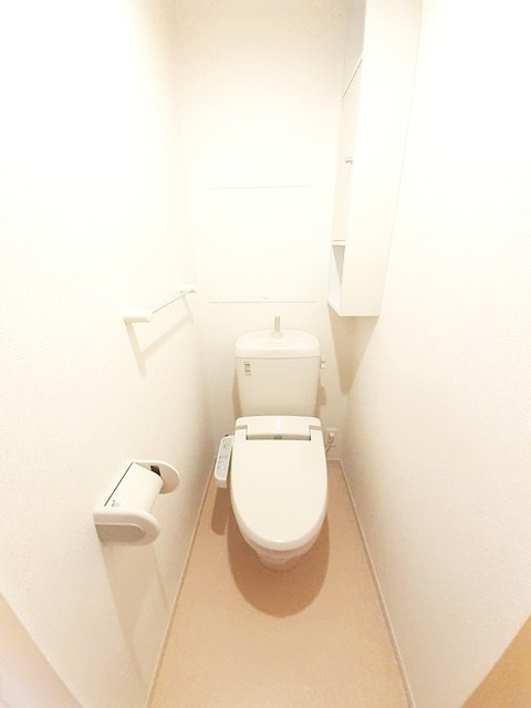 茅ヶ崎市みずき１丁目のアパートのトイレ|清潔感のあるトイレです