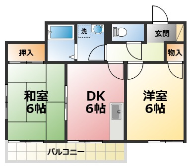 ハピネス浦風Ⅱの間取り