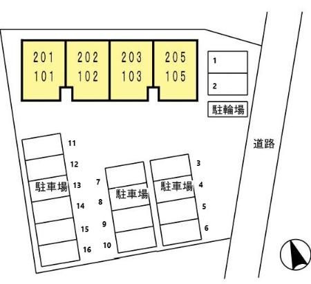 ヴィラクレストⅡの区画図