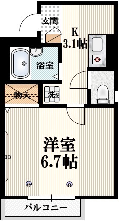 アネックス富士見ヶ丘の間取り|★人気のバストイレ別