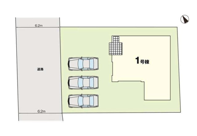 福岡市西区今津第1-1棟（1号棟）　の区画図|配置図（1号棟）