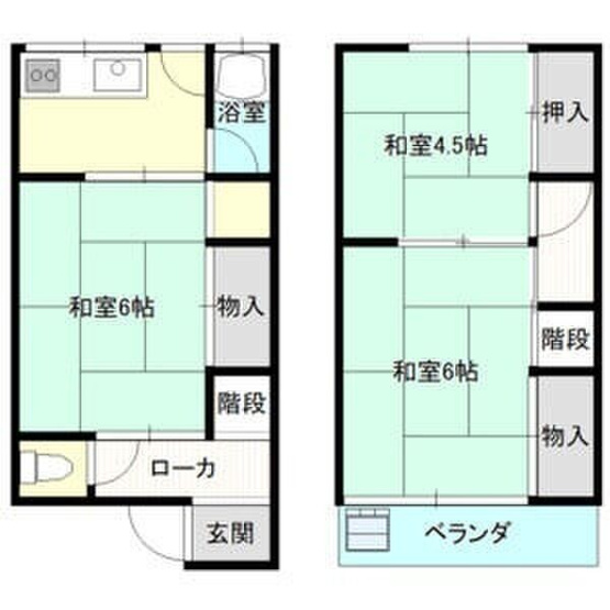 【間取り】 | 三宅西２丁目貸家