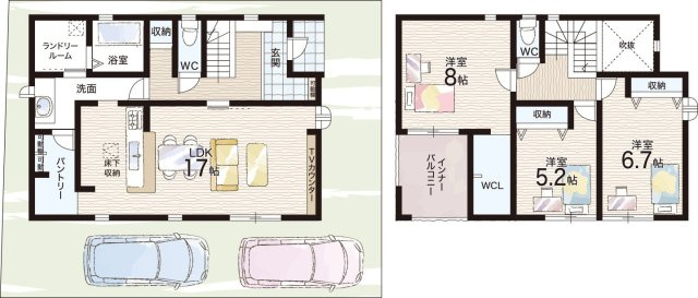 ●大和郡山市野垣内町　第5期　新築一戸建ての間取り|2号地