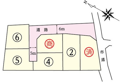 フィールズ西岐波（大沢）4号地の区画図