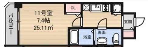 エスレジデンス北浜の間取り