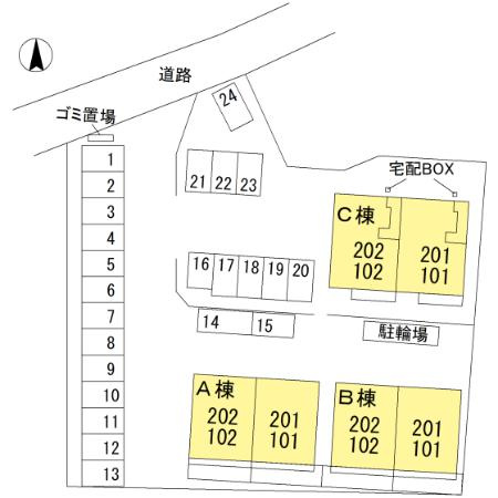 セジュール・ポートＣの区画図