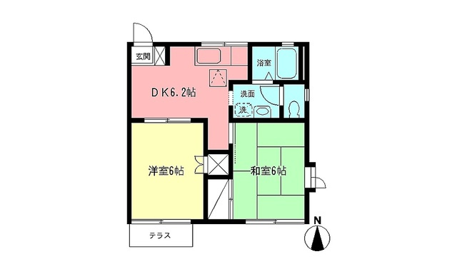 横浜市都筑区池辺町のアパートの間取り