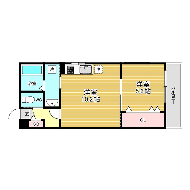 プレジール帝塚山の間取り