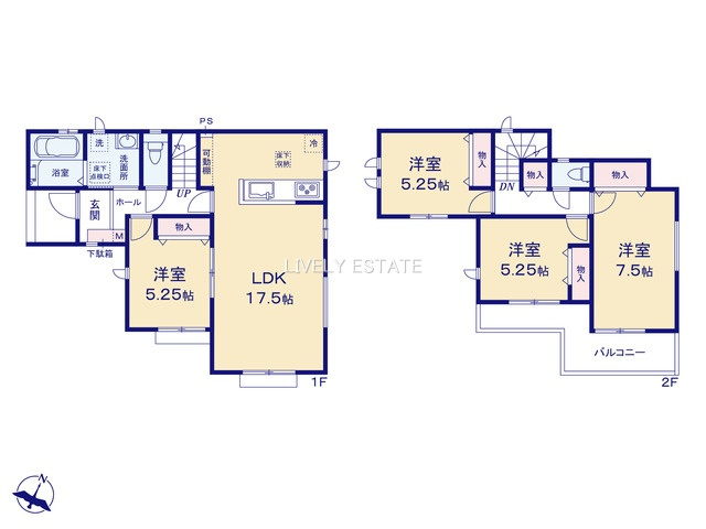 草加市弁天１丁目 新築分譲住宅の間取り