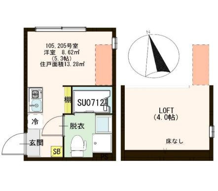 葛飾区東金町２丁目のアパートの間取り