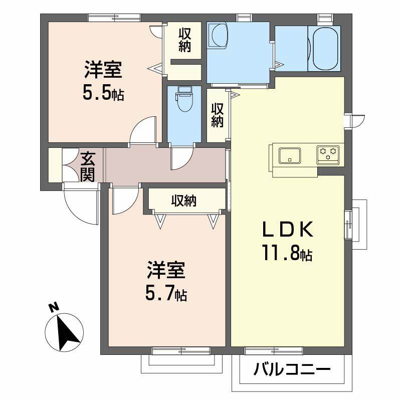 シャーメゾン国領 Ａ棟の間取り