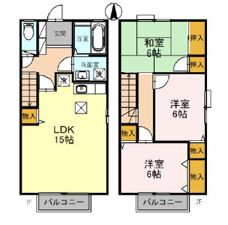 ヴィラ東生駒の間取り