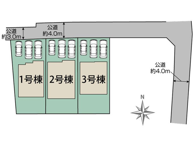 【区画図】 | 伊勢原市串橋　全３棟　新築住宅