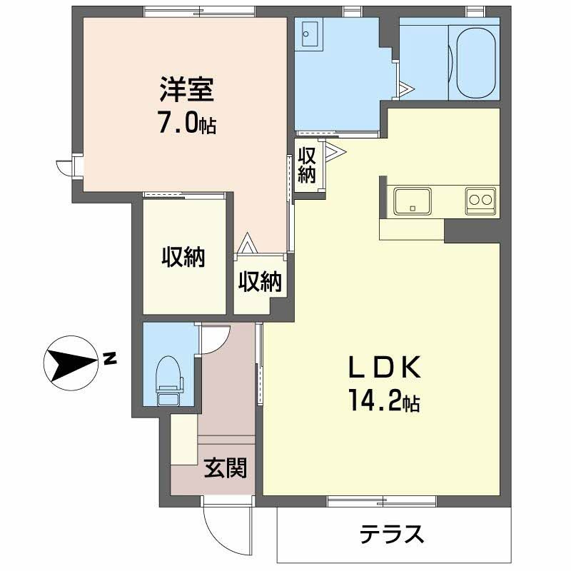 シャーメゾン今宿Bの間取り
