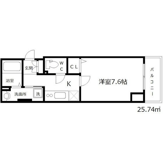 イーストヴィラ梅田の間取り|イーストヴィラ梅田　開放感のある間取り