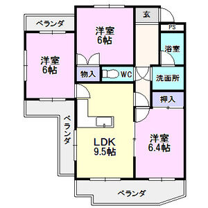 パークサイドスズＫの間取り