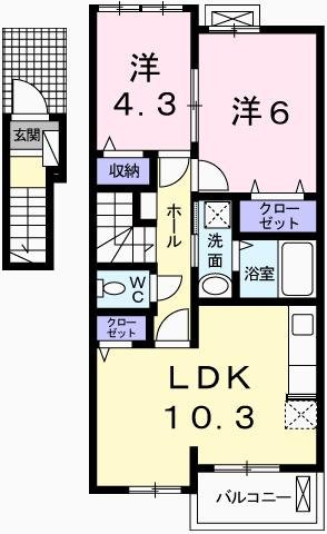 ラフレシール・ベルⅢの間取り