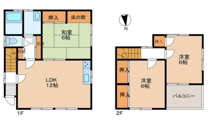山崎貸家Ⅰの間取り
