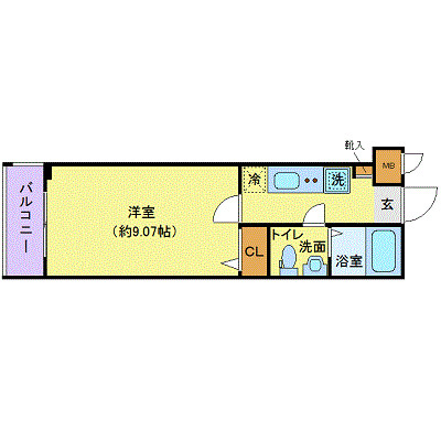 プレール・ドゥーク東中野の間取り