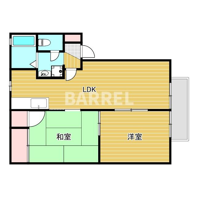 日恵ハイツB棟の間取り