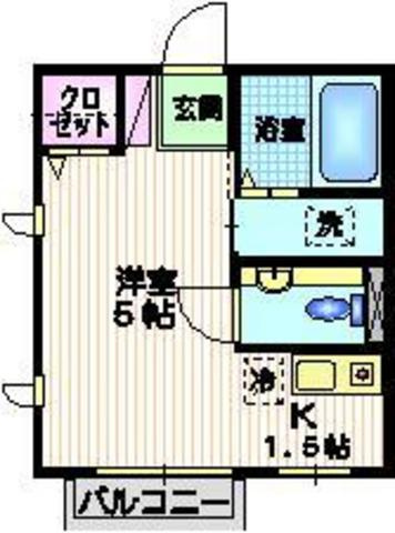 鈴木館３ｒｄの間取り|角部屋２面採光