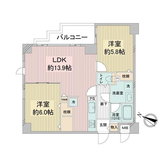 グラン・フェルティ東灘住吉川の区画図