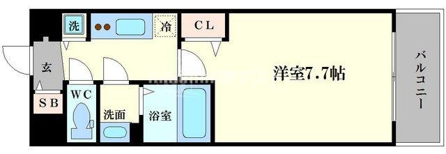 プレサンス谷町七丁目Ⅱの間取り