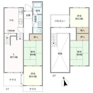 【間取り】 | 高野上竹屋町　中古テラスハウス【北大路高野住宅】