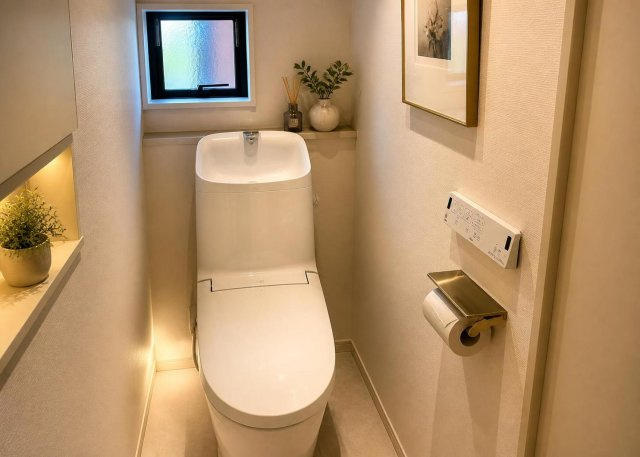 【トイレ】 | トイレは大きさや形、機能、抗菌性などが異なる多種多彩なタイプが各メーカーから出ています。それぞれに良さがあるため、事前にどういったタイプのトイレがいいのかをご家庭内で決めて、内見に行くといいでしょう。