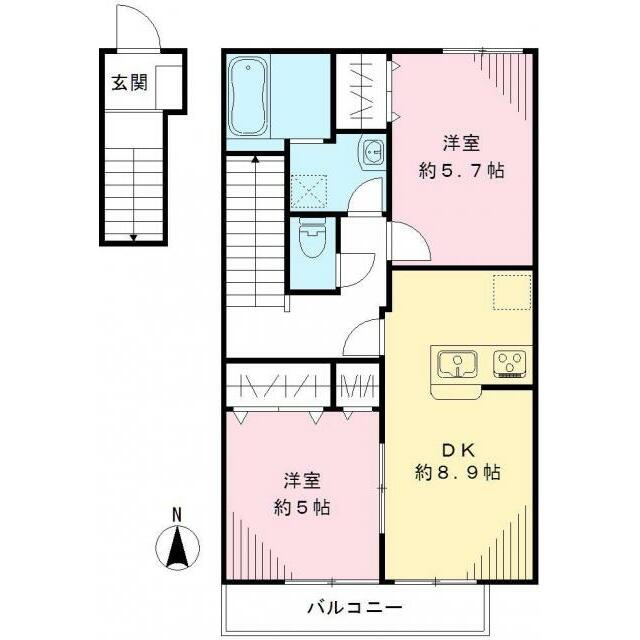 くぬぎハイツの間取り