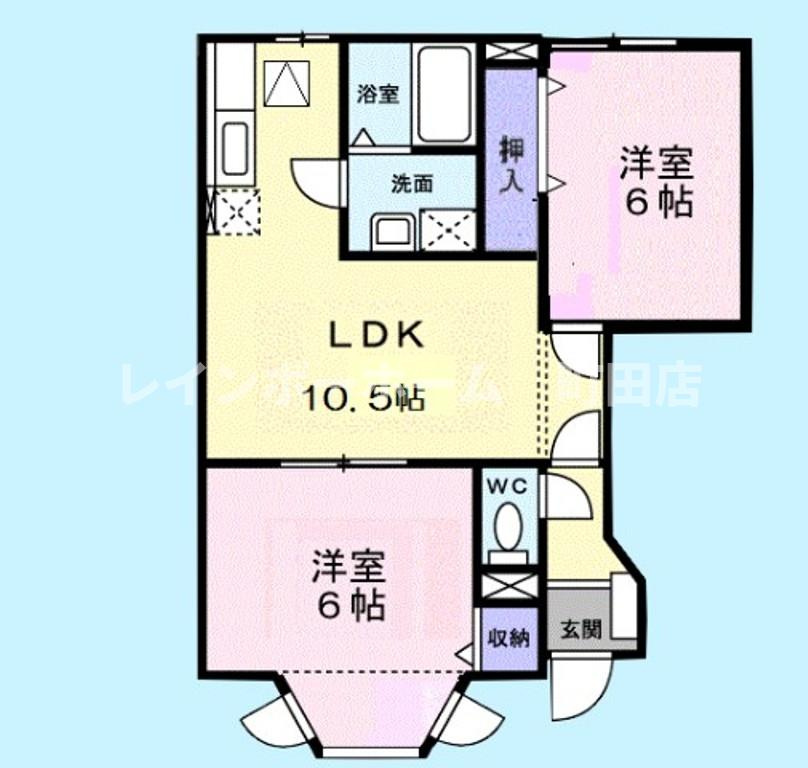 フレール※初期費用分割あと払いサービス利用可能物件の間取り