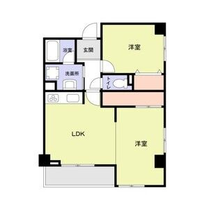 神戸市灘区灘北通６丁目の賃貸マンションの間取り
