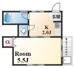 シャトー上野の間取り