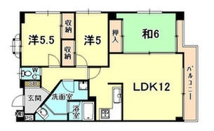 西宮市相生町の賃貸マンションの間取り