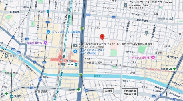 ★仲介手数料半額★ルネ神田和泉町の地図