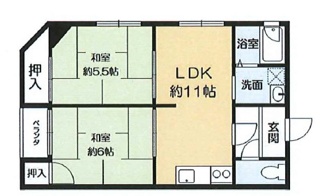 神戸市東灘区本山中町３丁目の賃貸マンションの間取り