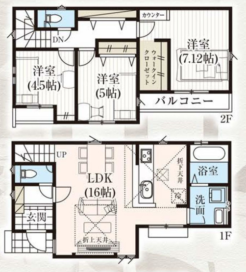 【間取り】 | 新築戸建の3LDKは、人気の間取りとなるため、数多くの物件を取り揃えています。広いリビングルームは、家族だけでなく、知人を呼んでの食事会にも対応可能です。3部屋あるので、子供部屋にすることも可能です。