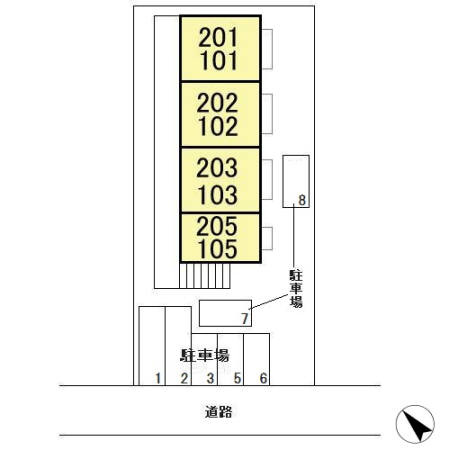 セジュール吉備の区画図