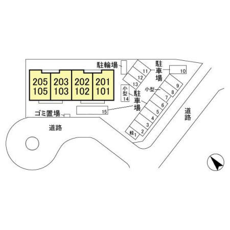 ジャルダン・ドゥ・ローズの区画図