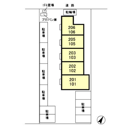 ミヤビーノ モナの区画図