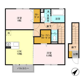 【間取り】 | セジュールヒロオカ B