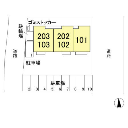 ゼピュロス学園の森 Hの区画図